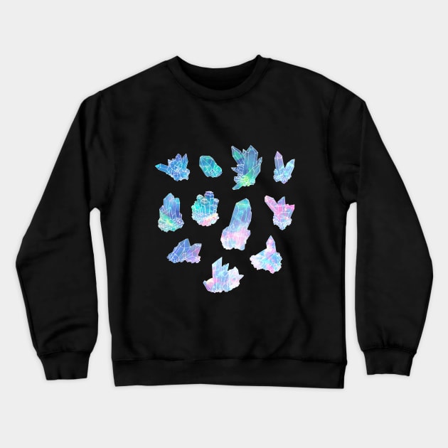Rainbow Galaxy Crystals Crewneck Sweatshirt by Chocolona